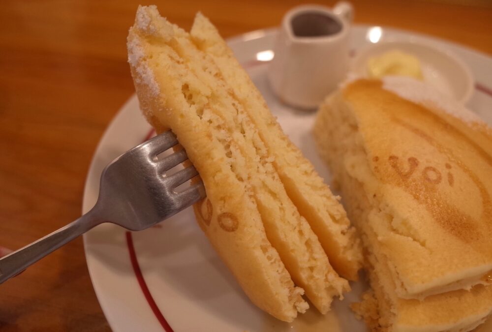 クラシック・バターミルクパンケーキの断面
