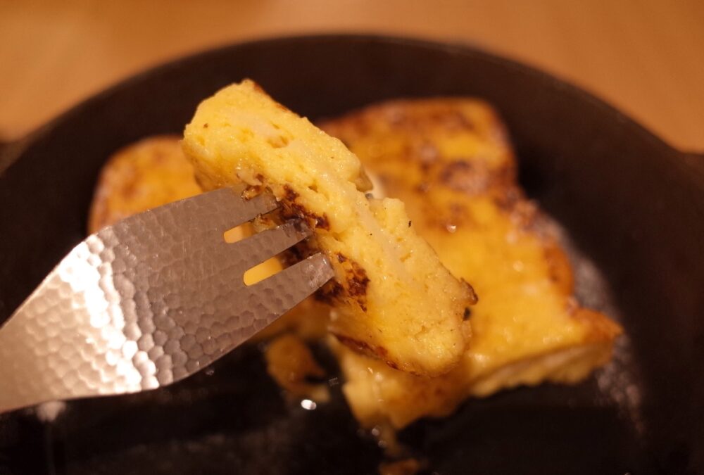 一口の黄金卵のふわとろフレンチトースト
