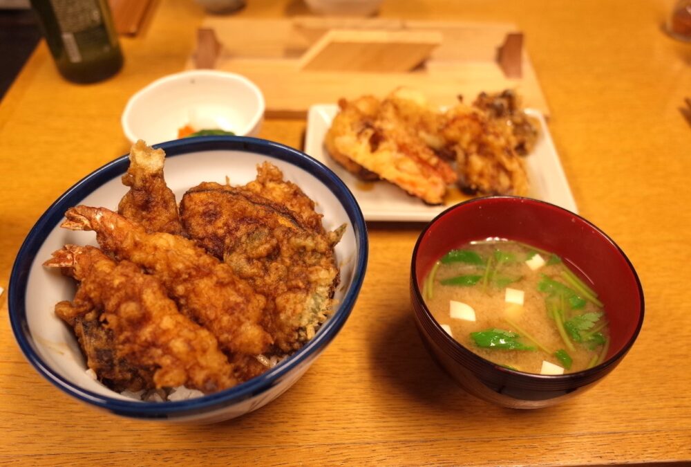天丼と野菜別皿(5品)