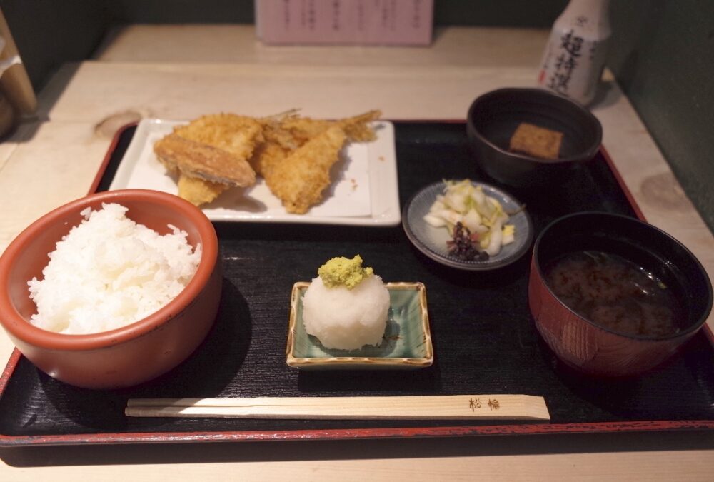 京ばし松輪のアジフライ定食