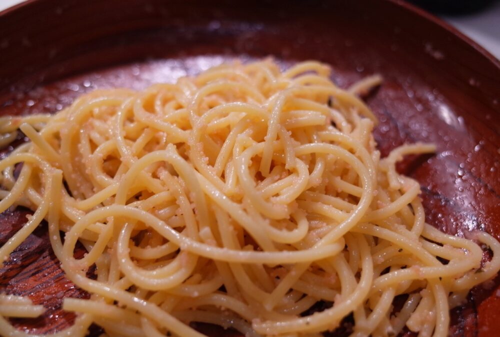 タラコのスパゲティ表面