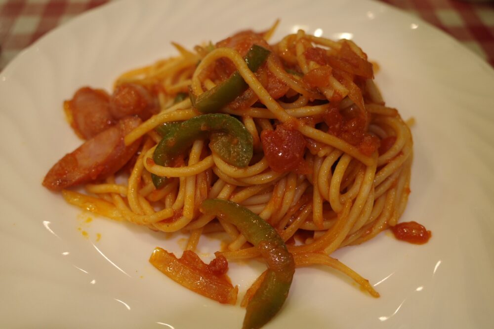 極太麺ナポリタンスパゲッティの表面