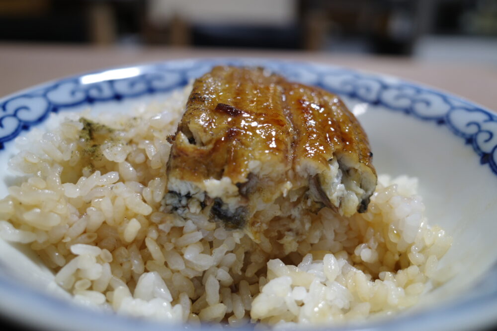 うな丼の断面