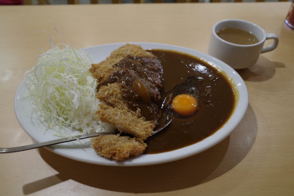 ロースカツカレー＋生たまごセット