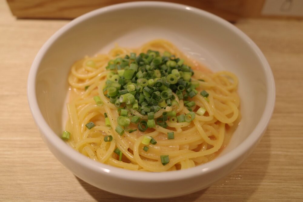 最高明太子パスタ 並盛り