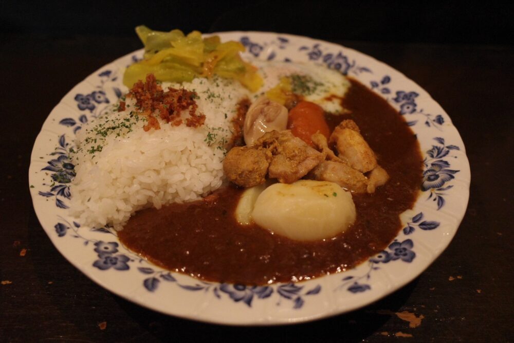 欧風カレー＋半熟玉子