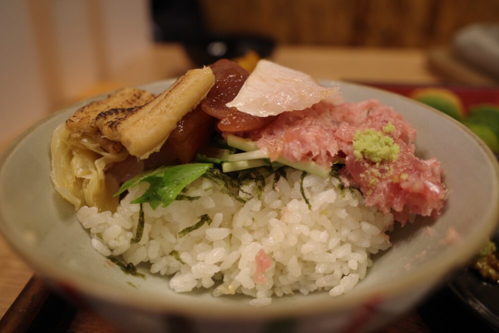 海鮮丼の断面