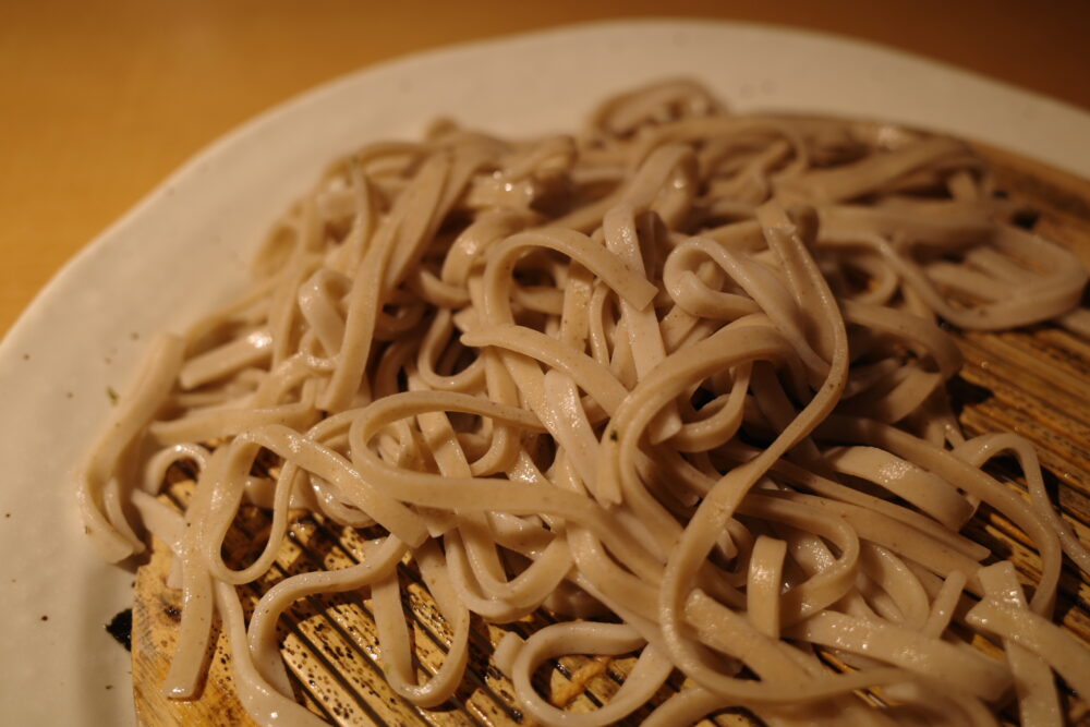 蕎麦の表面