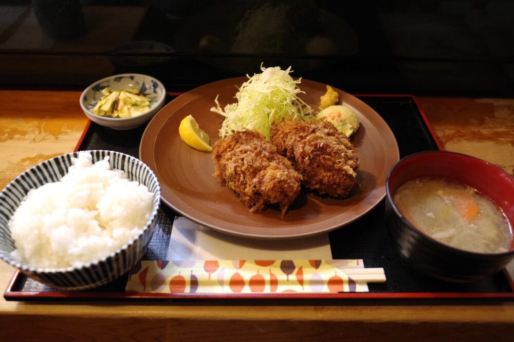 カキフライ2個定食