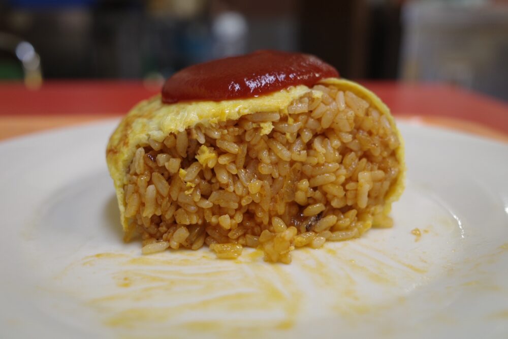 オムライスの断面