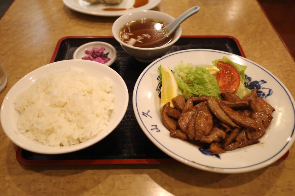 レバ生姜定食