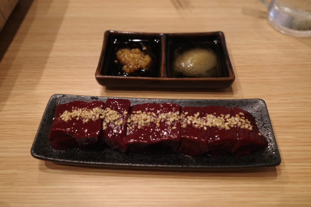上レバブツ焼きと塩タレ