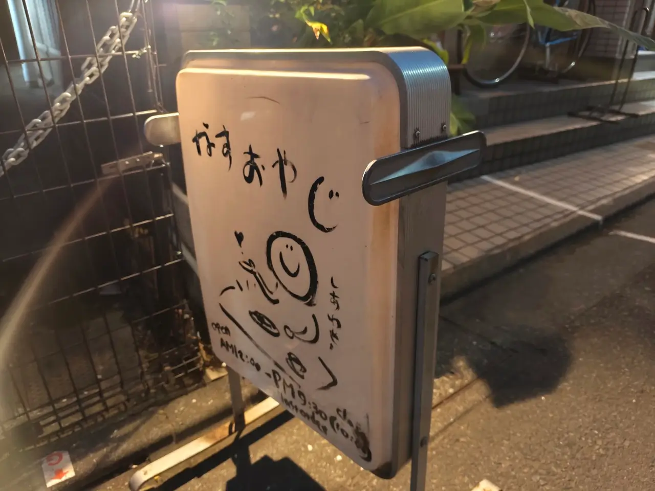 茄子おやじさん看板