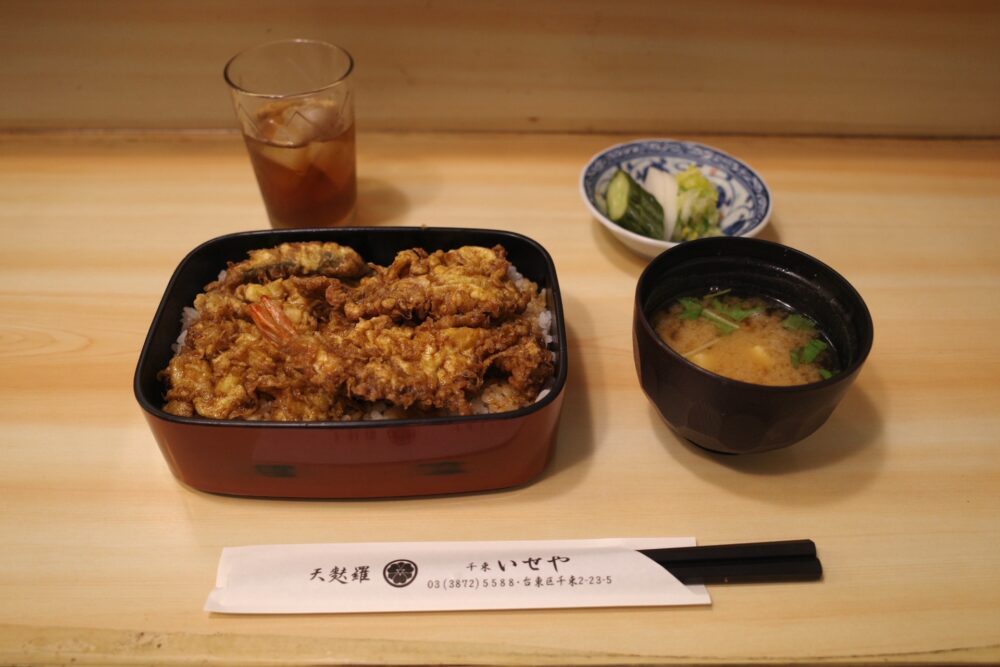 開けた後の天重