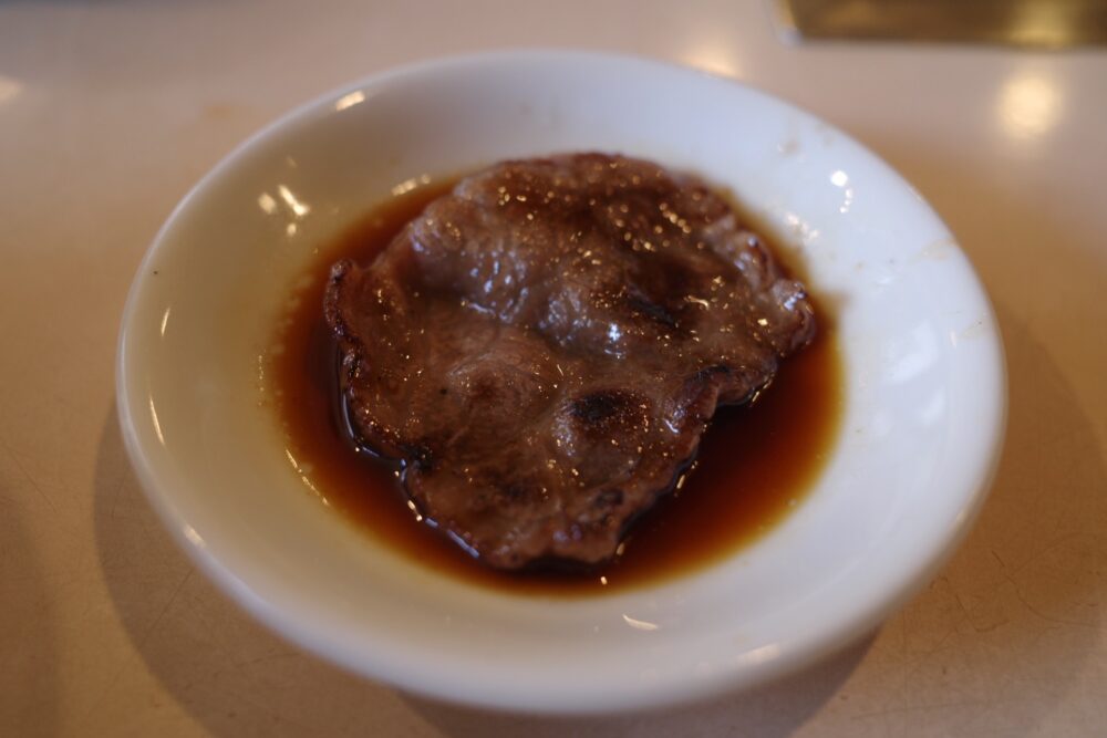 たれに漬けた焼肉