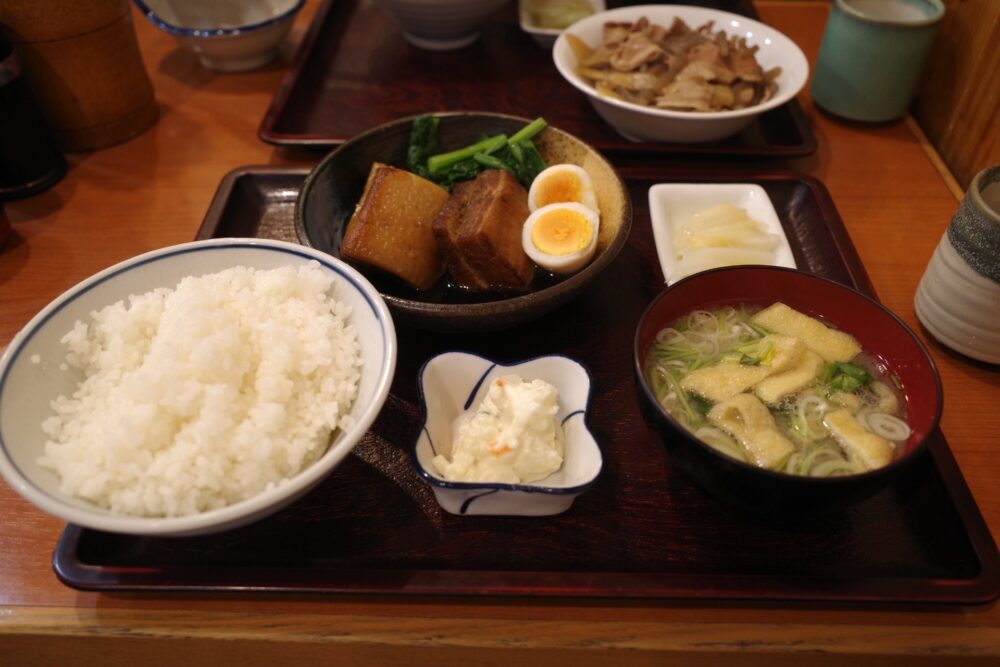 豚の角煮定食