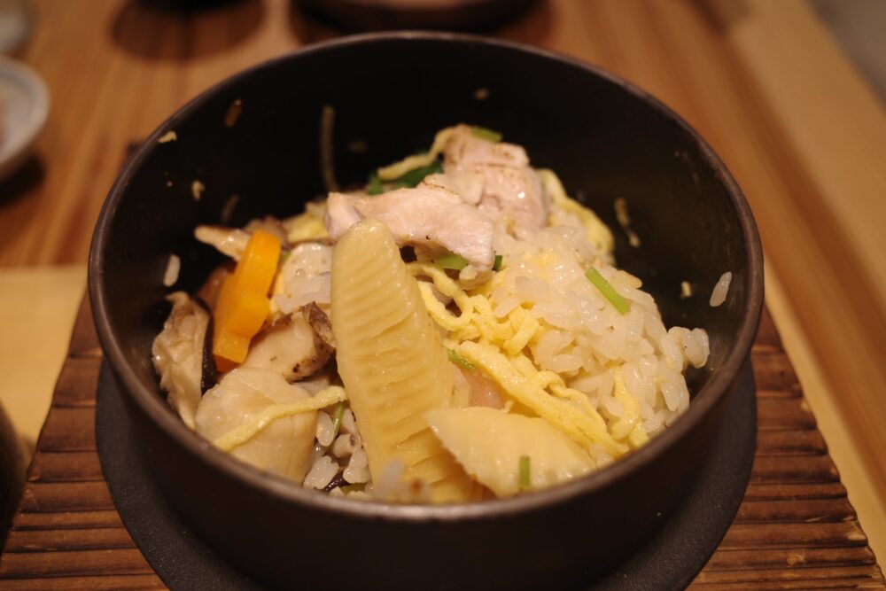 混ぜた五目釜飯
