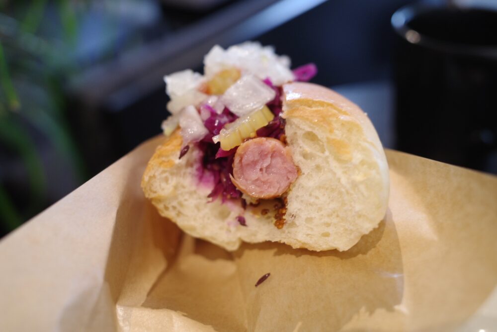 ホットドッグの断面