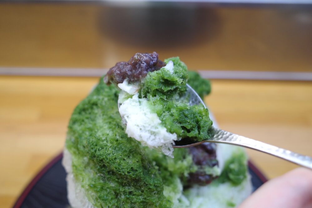 一口の抹茶金時