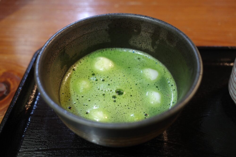 古桑庵風抹茶白玉ぜんざい