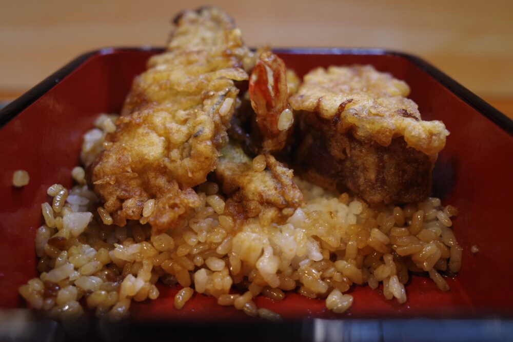 上天丼の断面