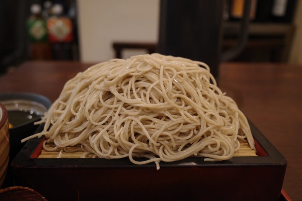 蕎麦の盛り具合