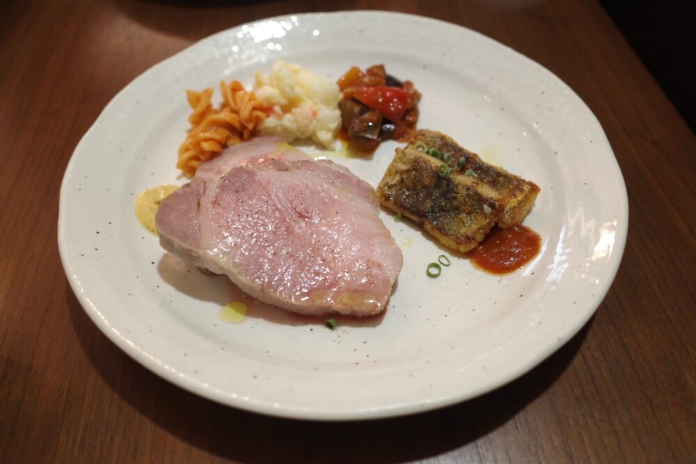 三元豚のオーブン焼き&ハモのフリット