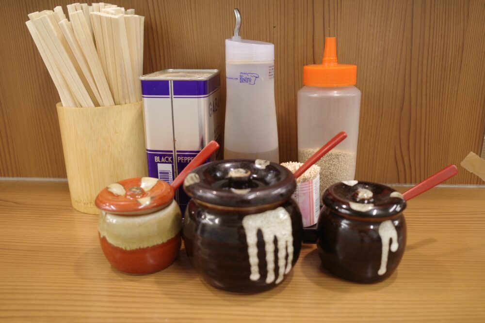 卓上の調味料