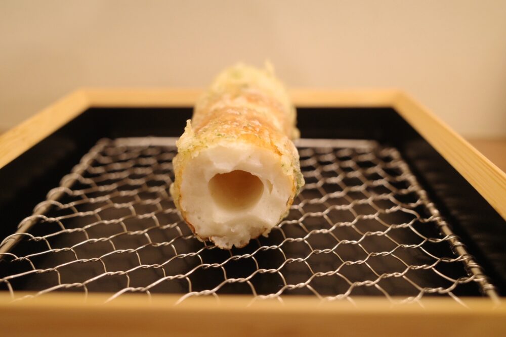 鯛ちくわ磯辺天の断面