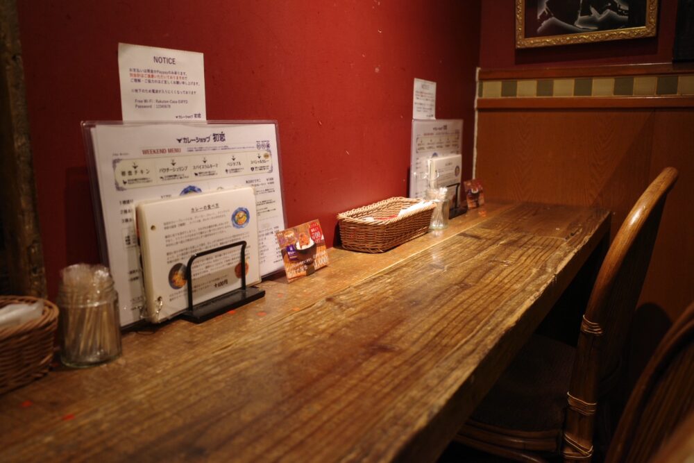 カレーショップ初恋さん店内