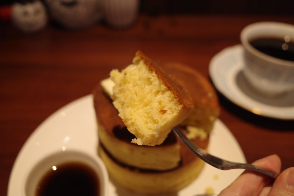 一口の手作りホットケーキ