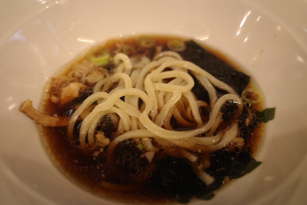 つけ麺の表面