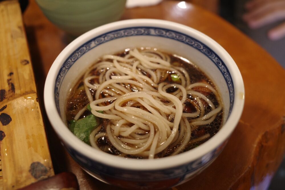 鴨せいろの表面