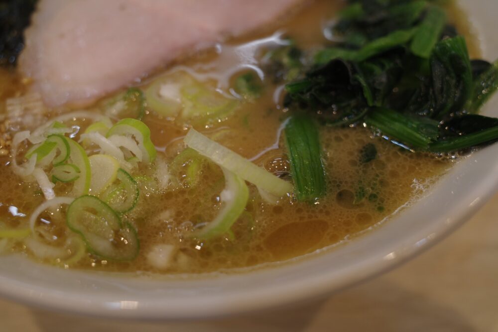 ラーメンの表面