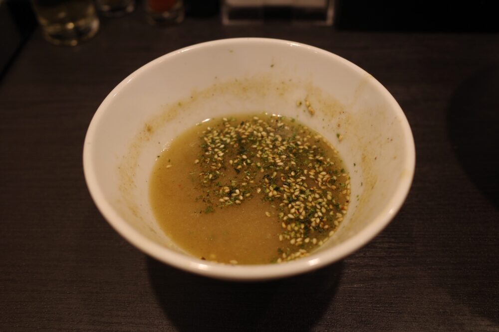 スープ割したつけ汁