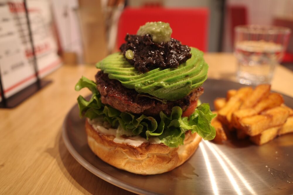 アボカド海苔わさびバーガーの重なり