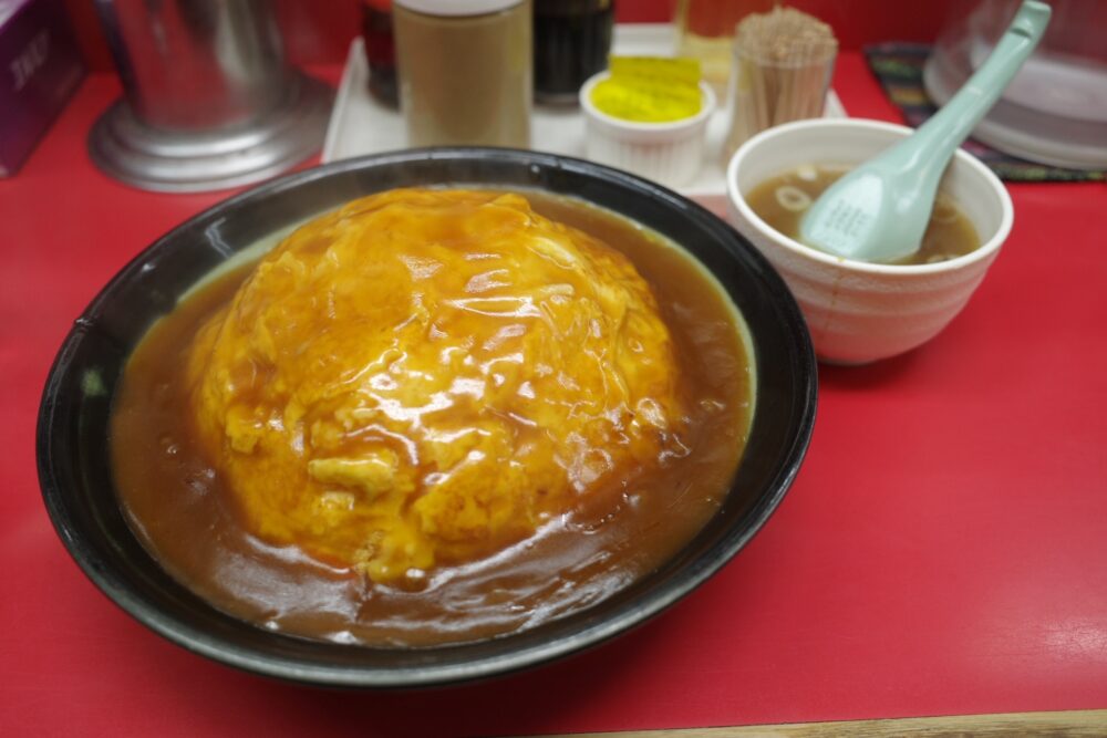 天津丼とスープ