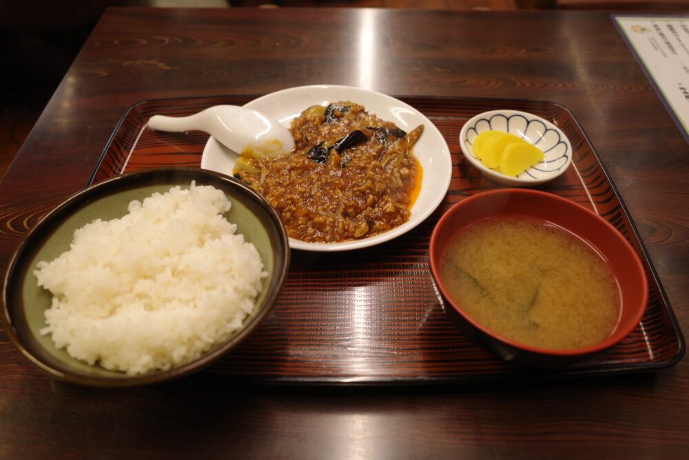 四川風ナス炒め定食