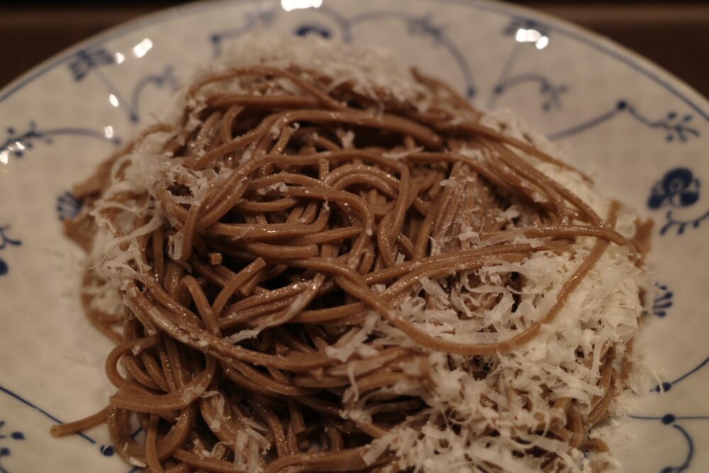 蕎麦の表面