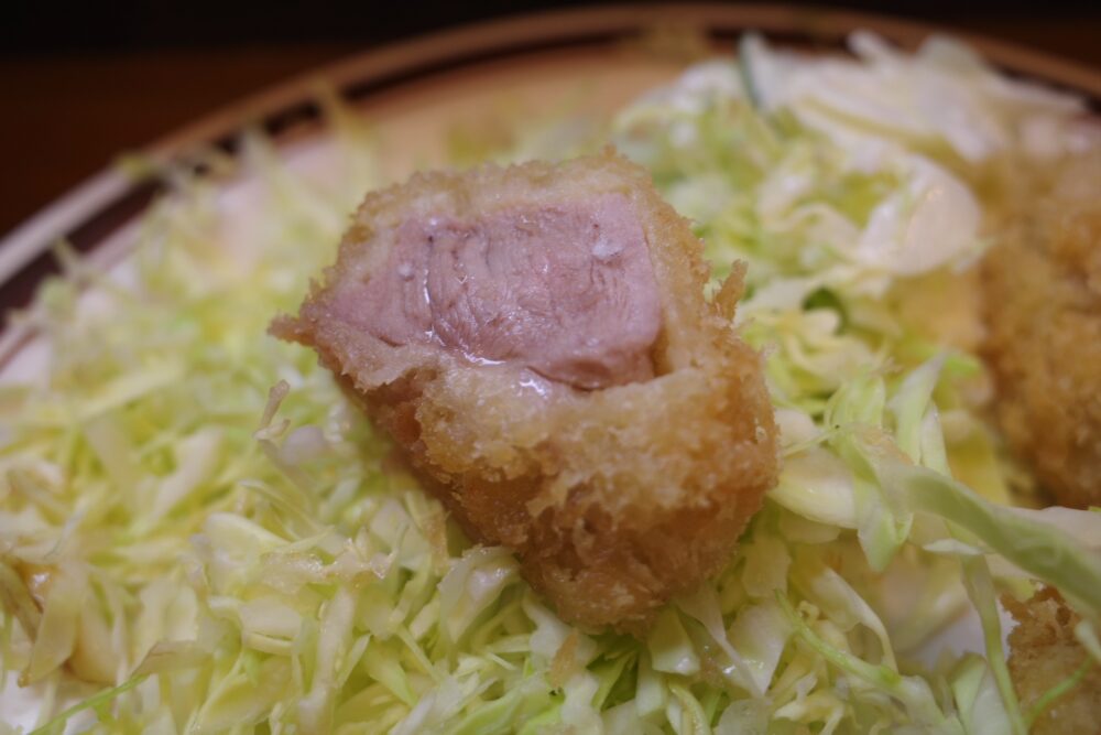 ヒレカツの断面