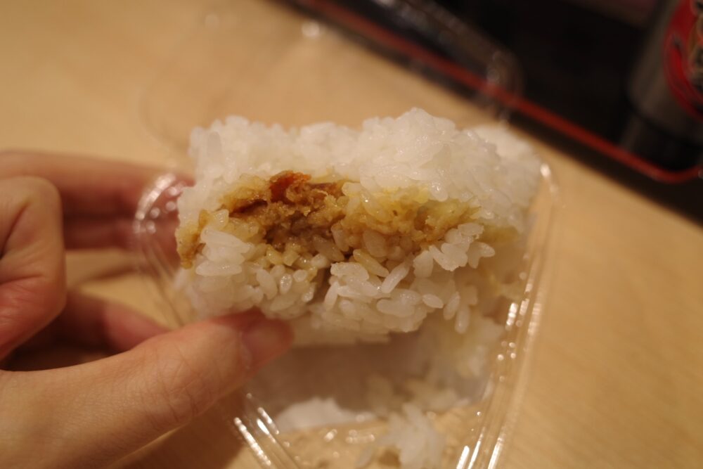 おにぎりの断面