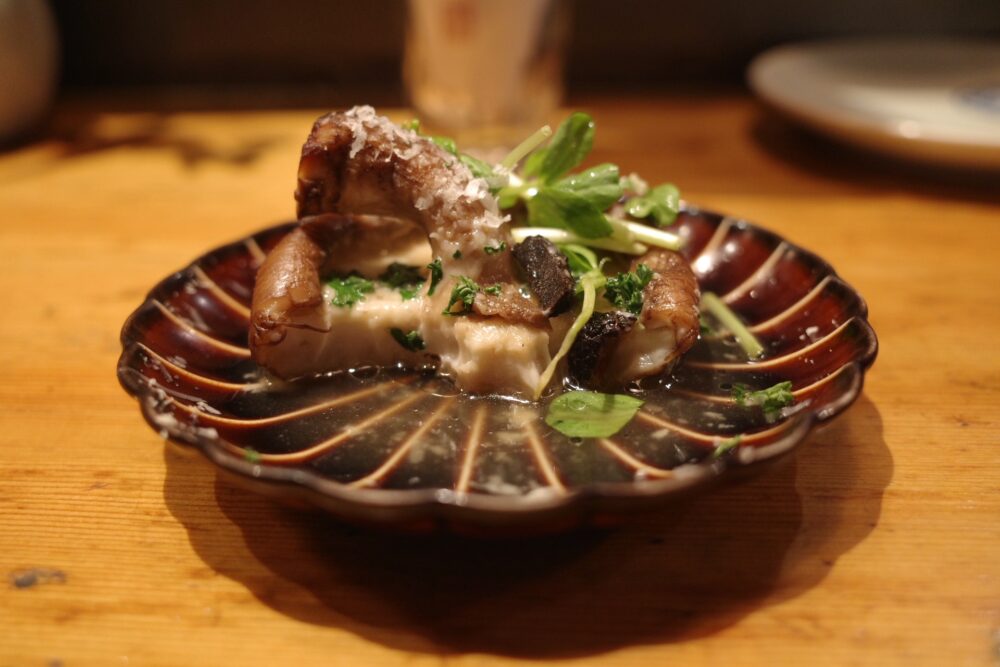 産地直送肉厚椎茸のトリュフ焼の断面