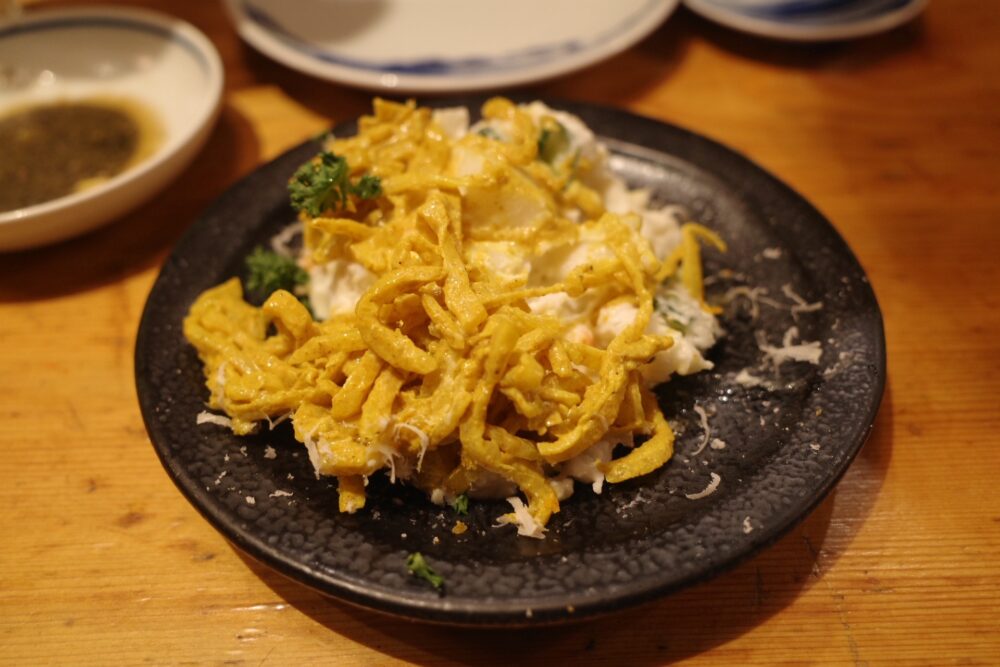 混ぜたおしんじょのポテサラ