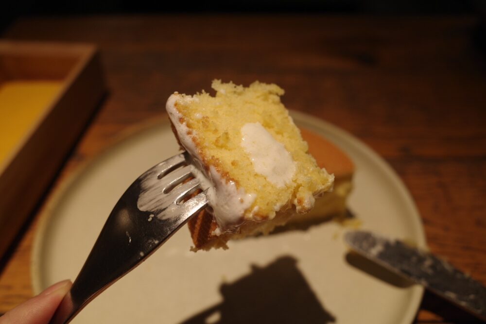 一口の米粉ホットケーキ