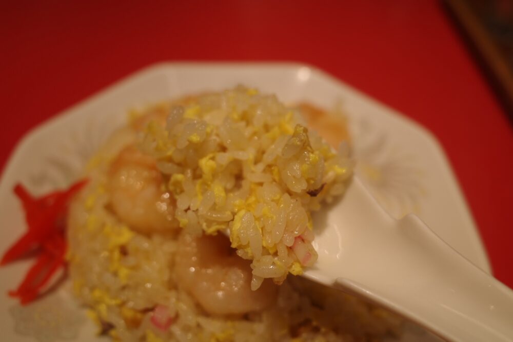 一口のえびチャーハン