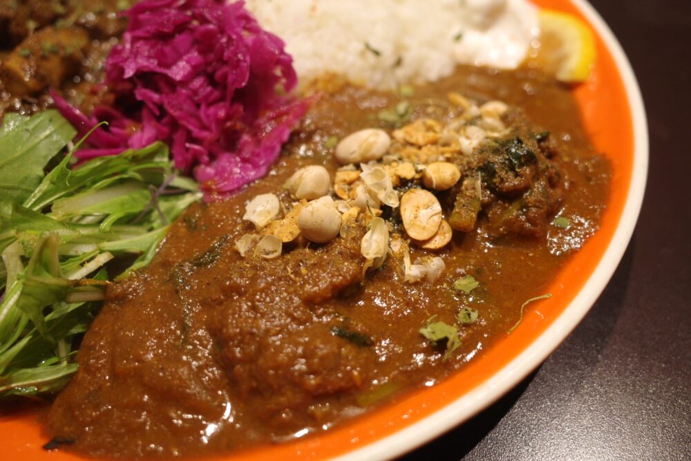 春菊とポークと豆のカレー