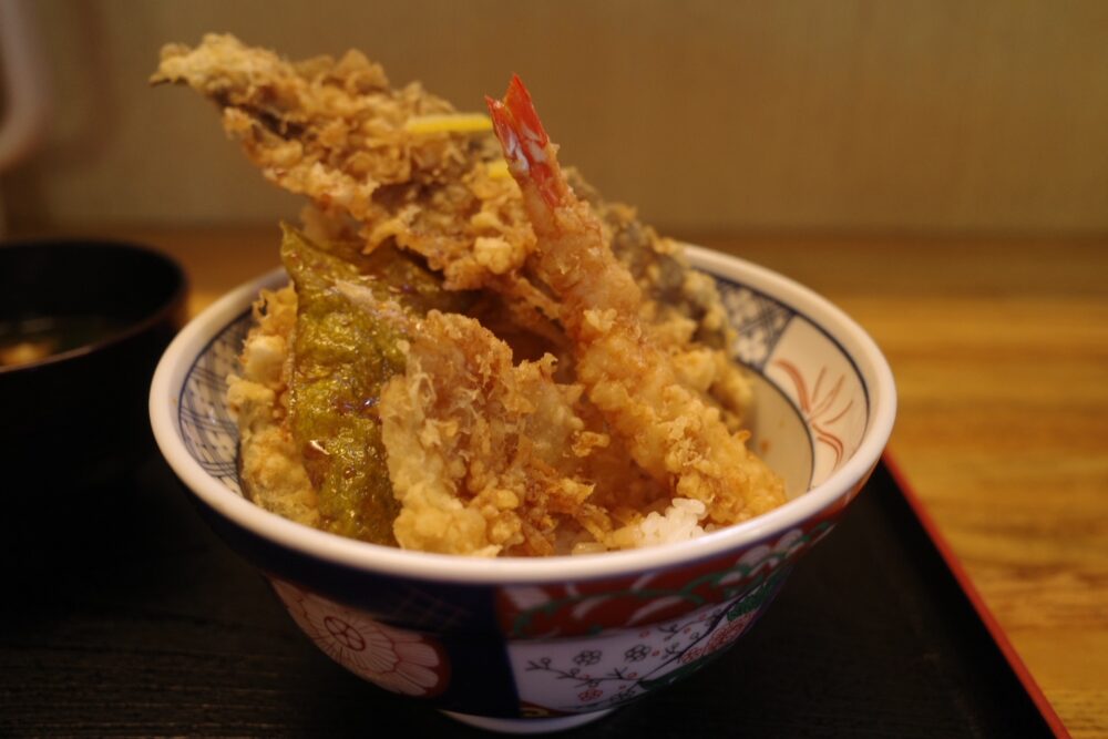 特上天丼の盛り具合