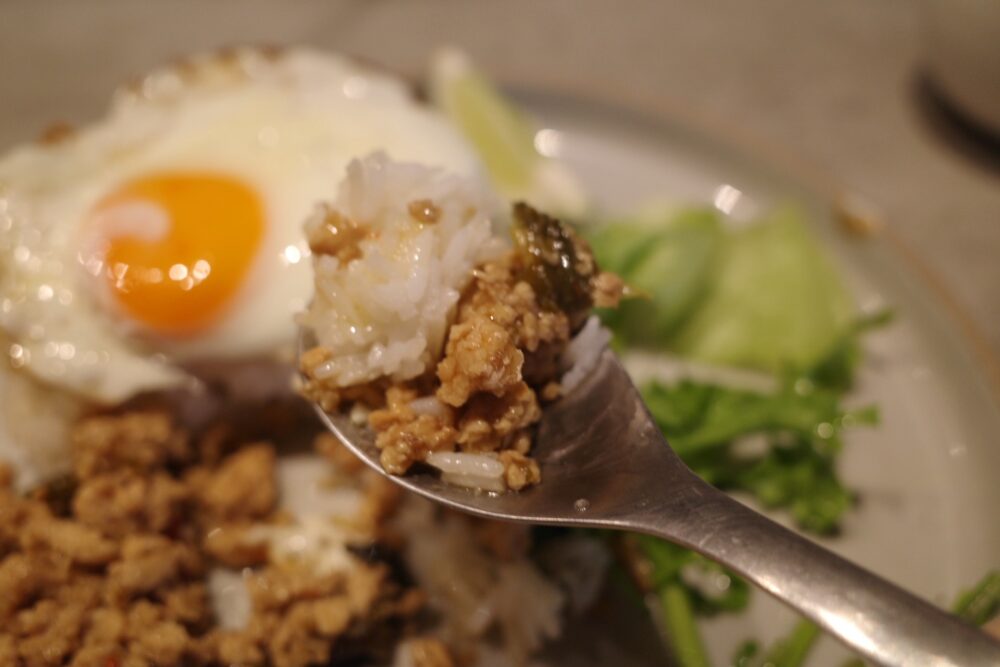 一口のガパオライス