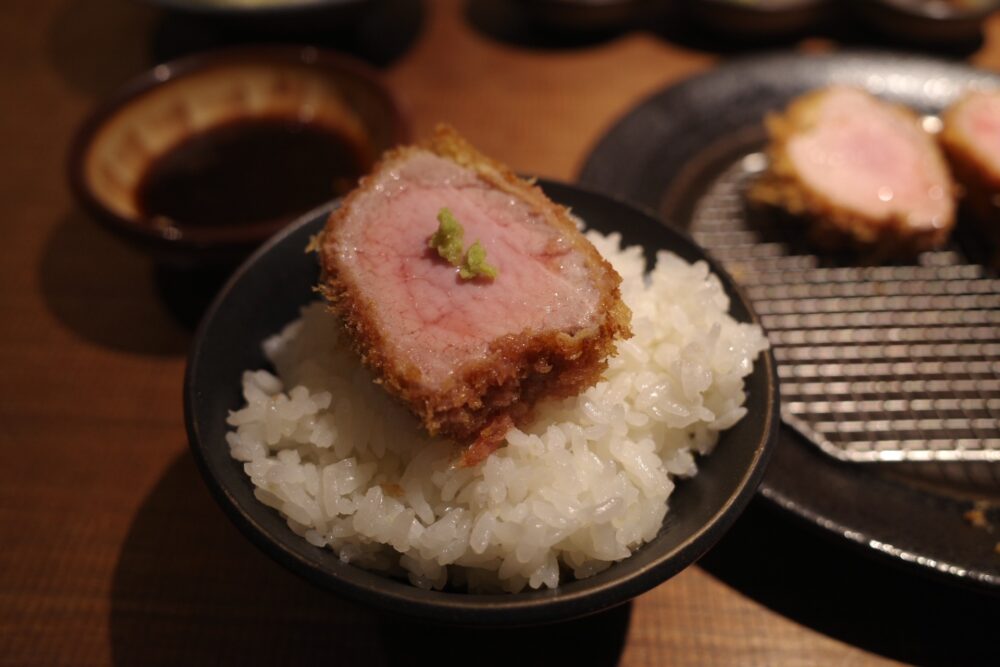 特上ヒレをのせたご飯