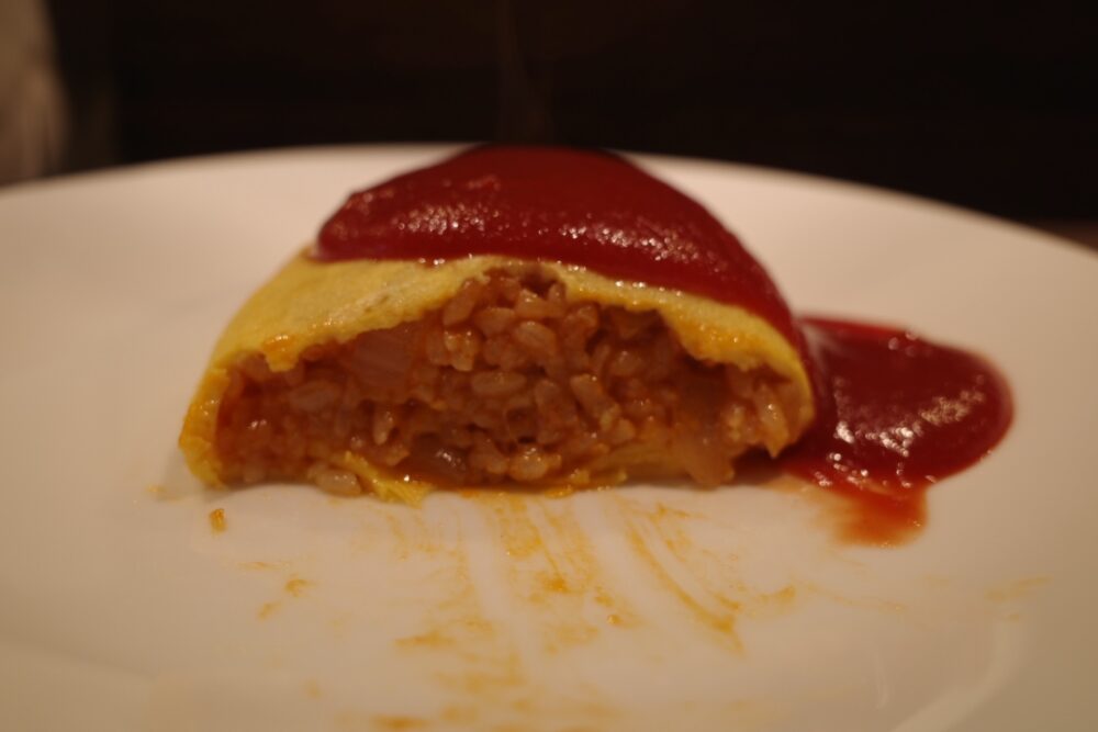 オムライスの断面